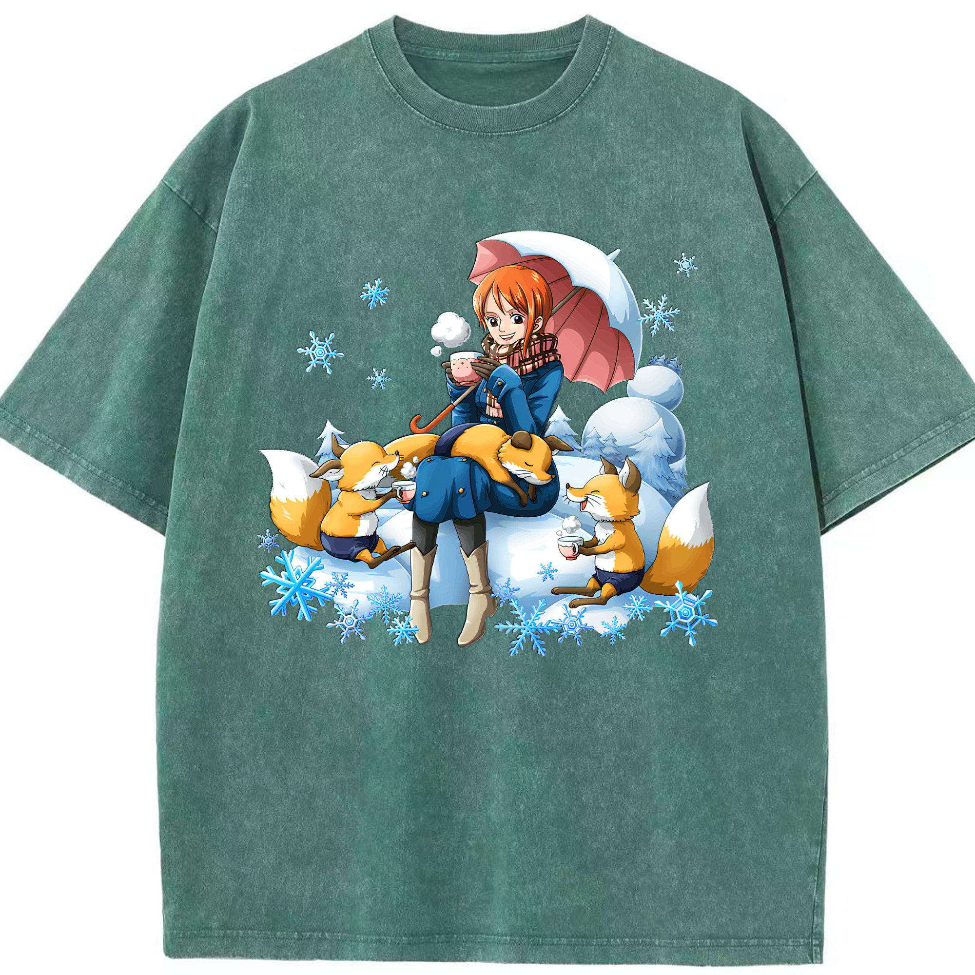 ワンピース ナミ ONE PIECE Nami 綿100% ヴィンテージ風 半袖Tシャツ（フロントプリント）